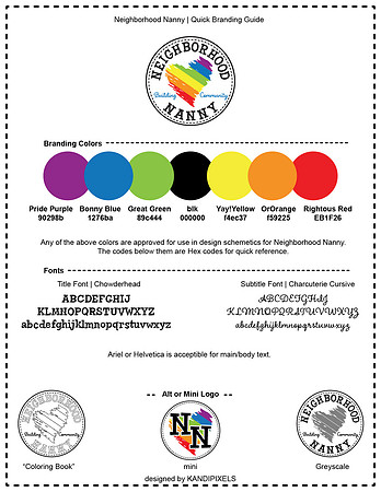 Neighborhood Nanny Branding Page
